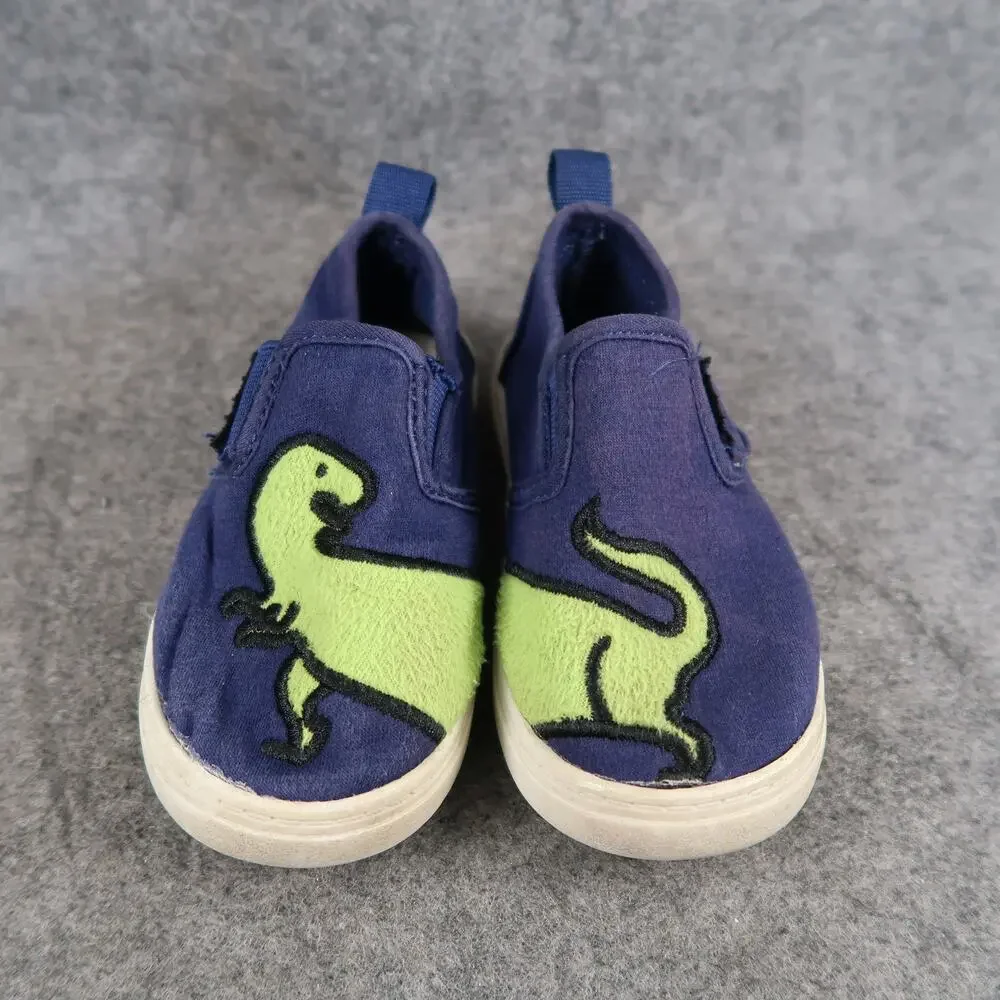 Wonder Nation Shoes Baby Toddler 6 Sneaker Slip On Dino Mite Dinosaur Blue Green_3